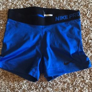 Blue Nike Pro Spandex